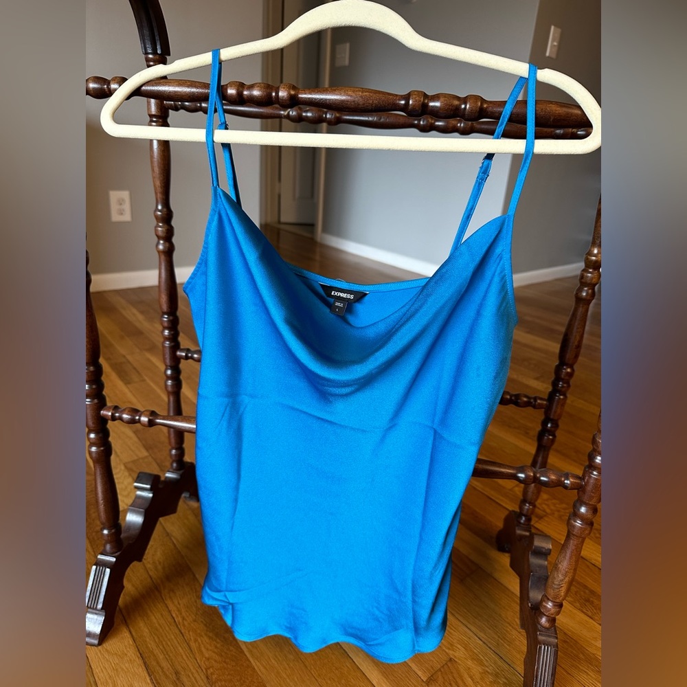 Express satin cowl neck camisole